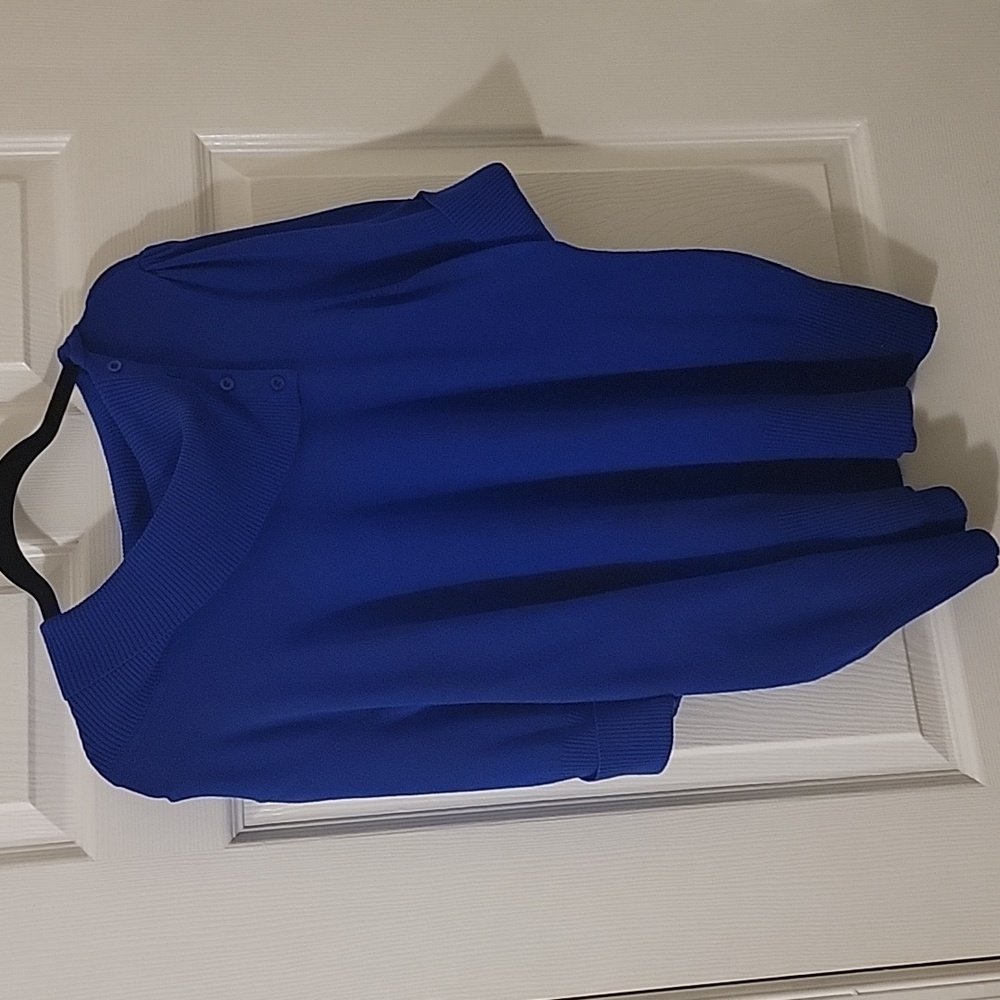 Blue Sweater Collar Shirt